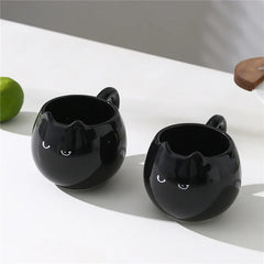 Gothic Black 1PC Cat Ceramic 380ml/13oz Mug