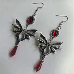 Gothic Retro Vampire Bat Earrings
