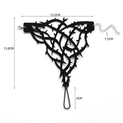 Dark Black Gothic Hand Bracelet