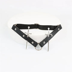 Black Goth PU Leather Leg Rings Sword Garter