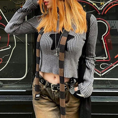 'Demon Right Behind You' Grey Alternative Star Sweater