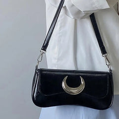Black Moon Chain Under Arm Hand Bag
