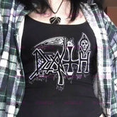 Death Rock Heavy Metal Print Top