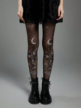 Black Snake and Moon Print Stockings