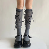 Grey Long Lolita Socks