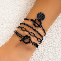 Gothic Boho Black Chain Bracelet