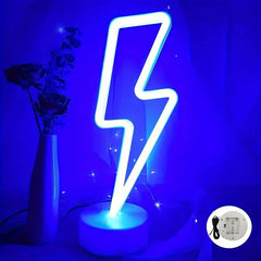 Lightning Neon Signs With Base