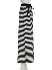 Goth Style Black and White Striped Skirt