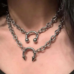 Old School Grunge Goth Choker Necklace