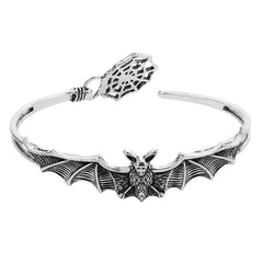 Dark Alt Silver Bat Bracelet