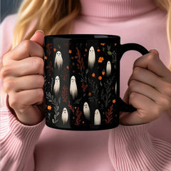 Halloween Black Ghost Ceramic Mug