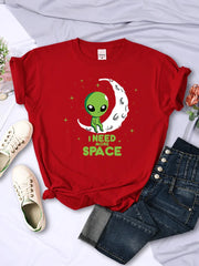 'I Need More Space' Multi Color Harajuku Alien T-Shirt