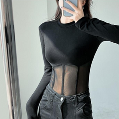 Goth 'Alive' Black Alt Slim Top