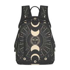 Black Mystic Sun Astrology Backpack