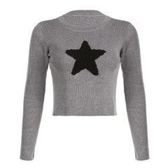 'Demon Right Behind You' Grey Alternative Star Sweater
