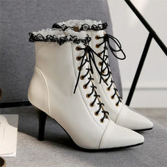 White Victorian boots