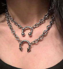 Old School Grunge Goth Choker Necklace