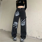 Skeleton Themed Baggy Pants