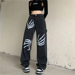 Skeleton Themed Baggy Pants
