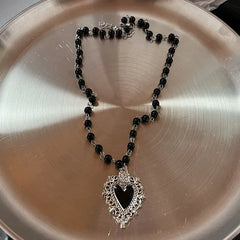 Gothic Red Black Peach Heart Pendants