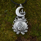 Magic Gothic Triple Moon Goddess Necklace