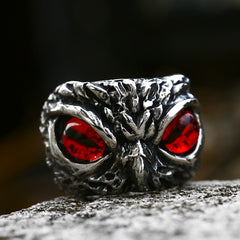 Alternative Stainless Steel Owl Ring
