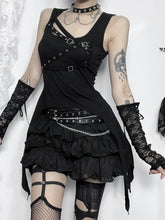 Alt Gothic Punk Sleeveless Black Dress