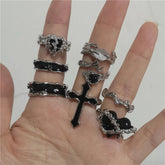 Goth Metal Themed Rings