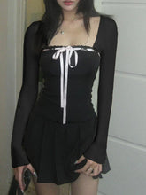 Goth 'Crazy Night' Black Lace Up Bodycon Dress