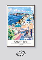 Santorini Domes Poster
