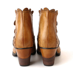 Steampunk leather boots