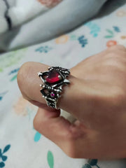 Gothic Cross Crown Love Heart Shaped Ring