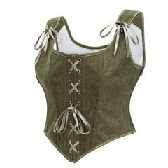 Steampunk corduroy corset