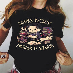 'Books First' Black Harajuku Alt Goth T-Shirt