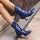 Blue Victorian Boots
