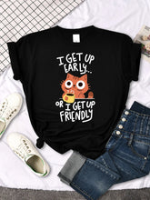 'I Get Up Are Lazy' Cute Cat Meme T-shirt