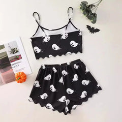 Ghost Print Camisole Shorts and Top Set