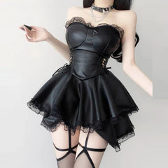 'Showcase' Black Lingerie Dress Set