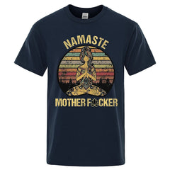 Namaste Mother Fucke'rs' Black Oversized T-Shirt