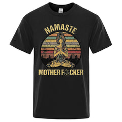 Namaste Mother Fucke'rs' Black Oversized T-Shirt