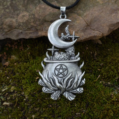 Magic Gothic Triple Moon Goddess Necklace