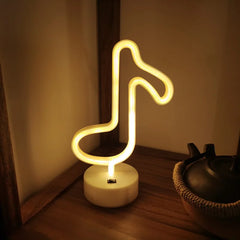 LED Neon Musical Note Lamp