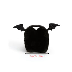 Cute Plush Black Bat Wing Earmuffs