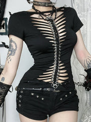 'Night Goth' Black Dark Streetwear Harajuku Top