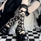 Black Kawaii Lolita Bowknot Socks
