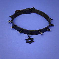 Black Punk Harajuku Rivet Spike Choker