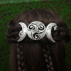 Gothic Witch Celtic Knot Moon Hairpin