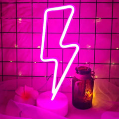 Lightning Neon Signs With Base