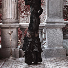 Steampunk velvet mermaid skirt