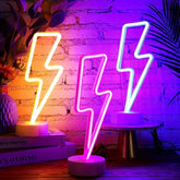 Lightning Neon Signs With Base